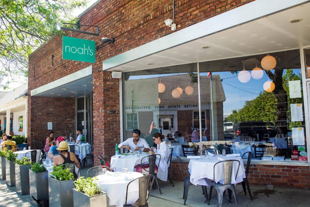 Noah's small plates restaurant interior on Front Street in Greenport